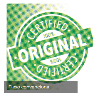 Flexo Convencional - Borde duro en degradados